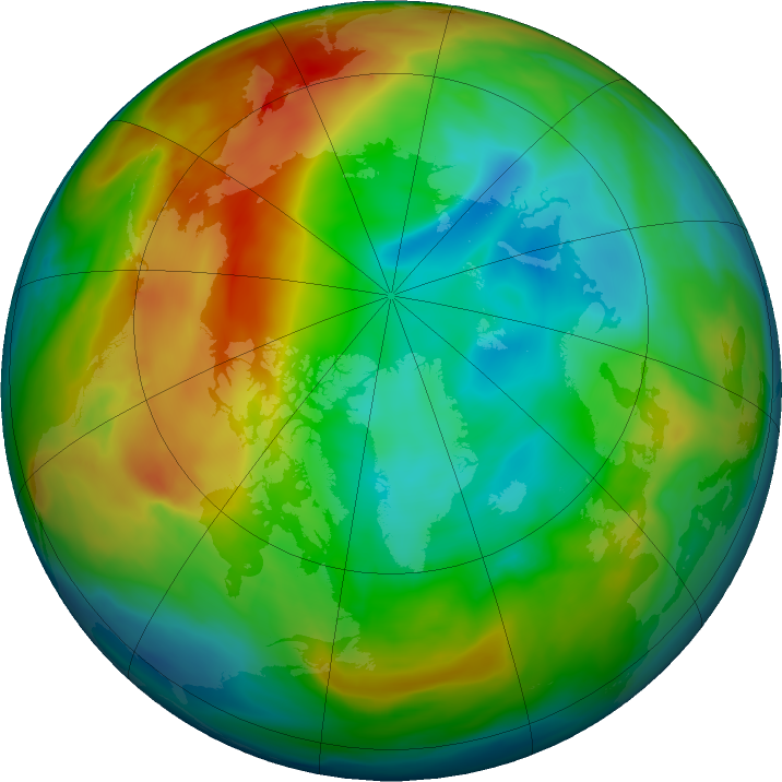 Arctic ozone map for 26 December 2019